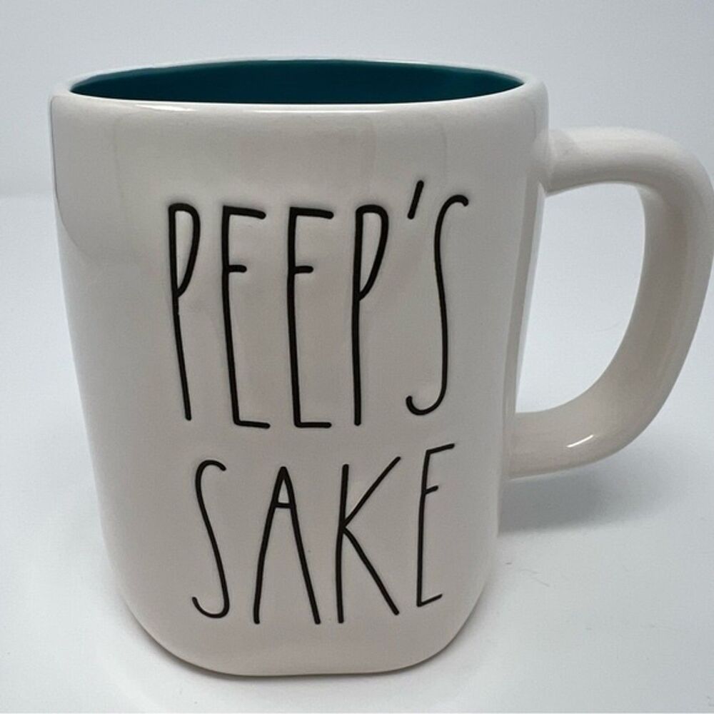 Rae Dunn "Peep's Sake" mug NEW Easter Bunny chickadee great gift